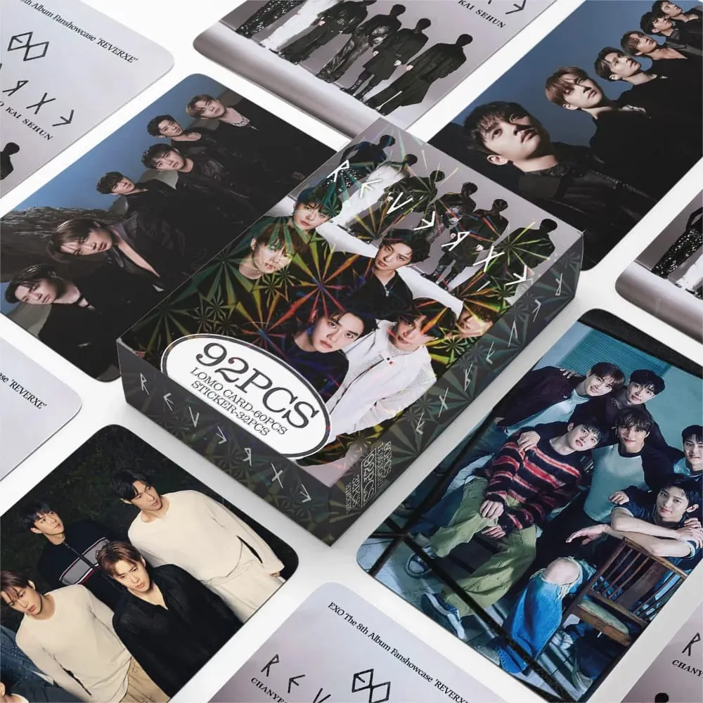92pcs EXO New Album REVERXE Photocards Stickers Kpop Merch Lomo Cards Set Fans Collection Cards Gifts — image 2
