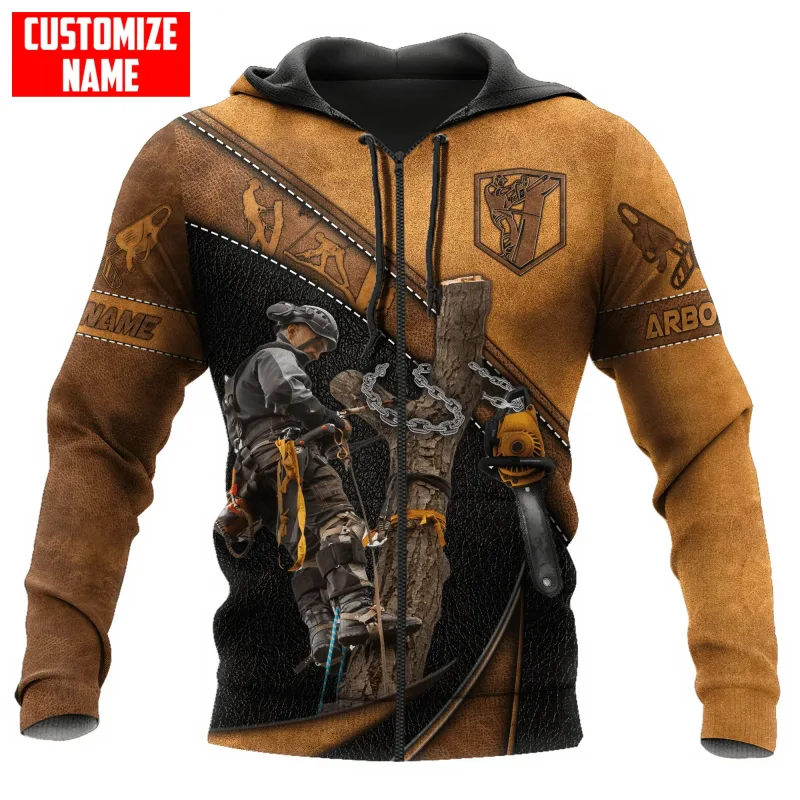 PLstar Cosmos Arborist 3D All Over Printed Fashion Men's hoodies Unisex pullover Casual zipper Jacket Tracksuits TDD104
