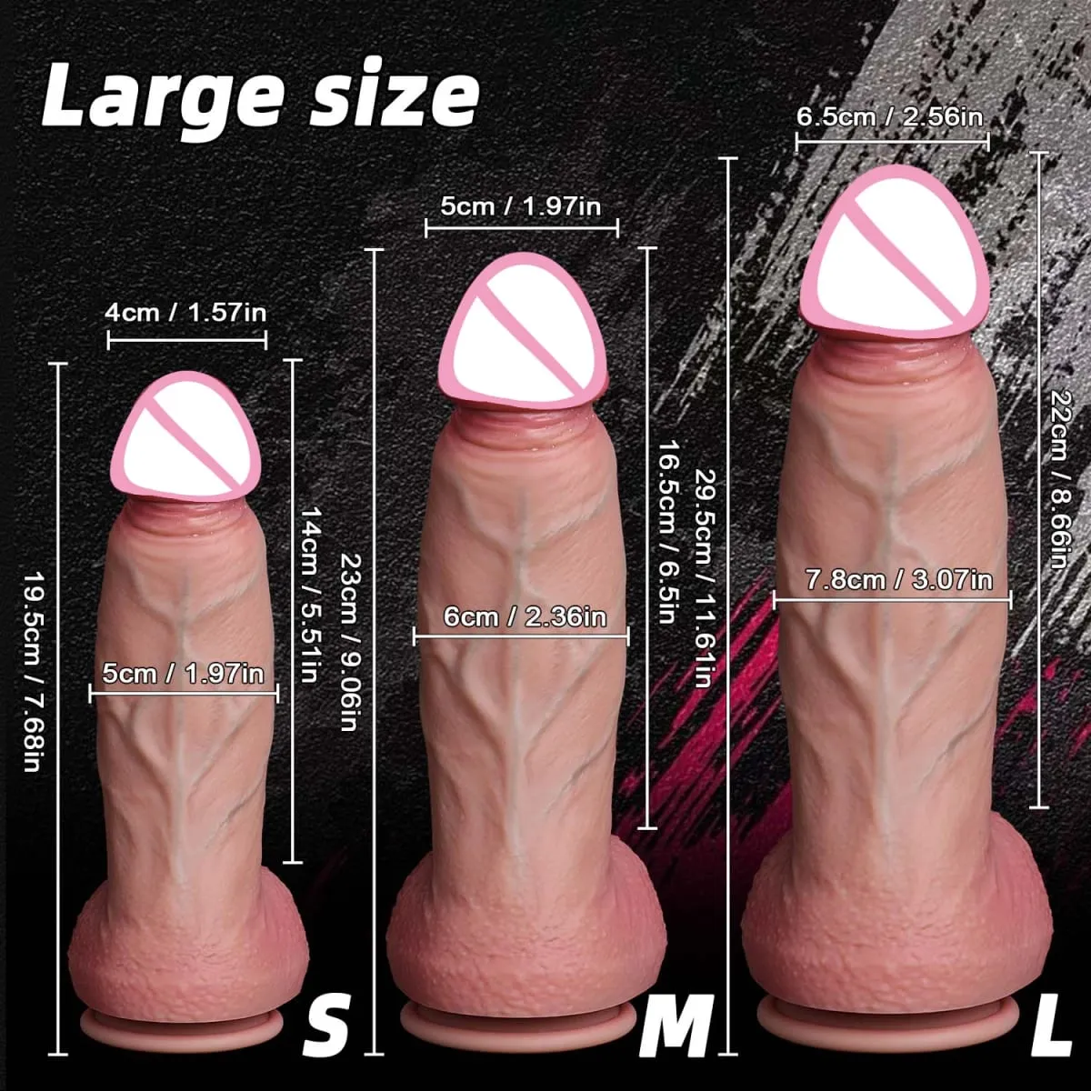 Realistic XXL Thick Penis Soft Silicone Dildo Male Genitals Vaginal Masturbation Suction Cup Dick Woman Anal Adult Sex Toys Dick — image 2