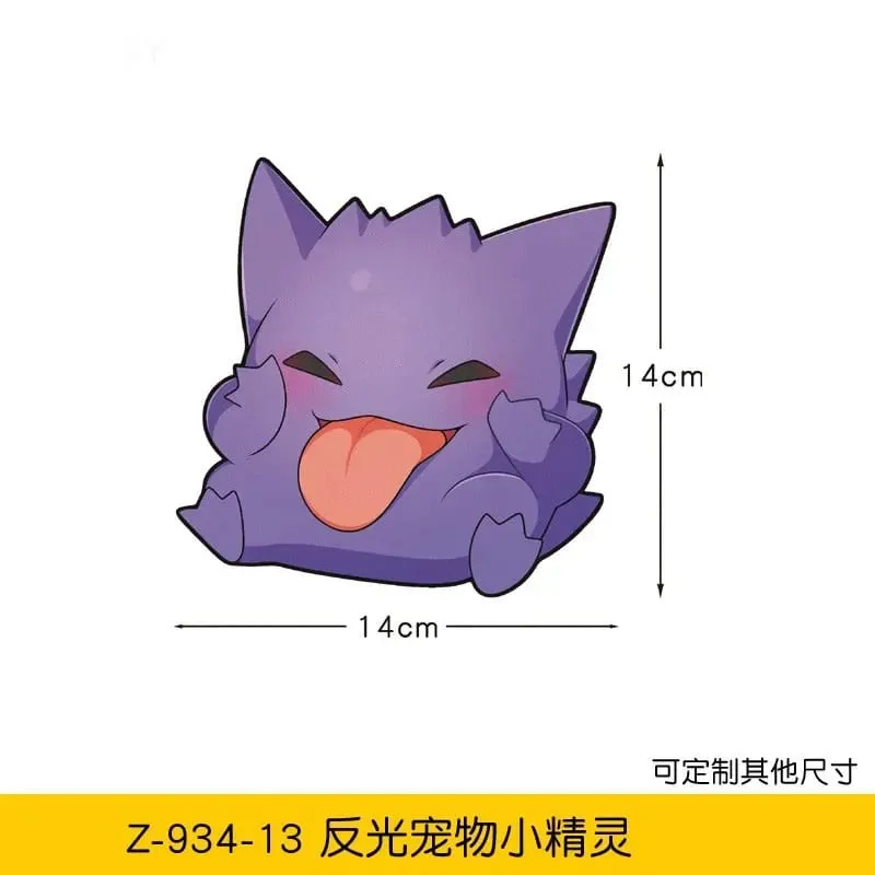 20 stylů Pokémon samolepky na auto Anime postava Pikachu Gengar Eevee Charmander Roztomilá kreslená panenka Kreativní samolepka Dárky k narozeninám