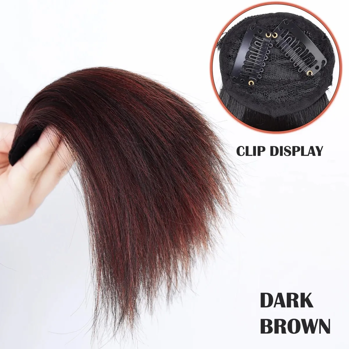 Straight hair synthetic hair pad clip to extend women's natural wigs women's invisible hair clips to add extra volume pieces — image 7