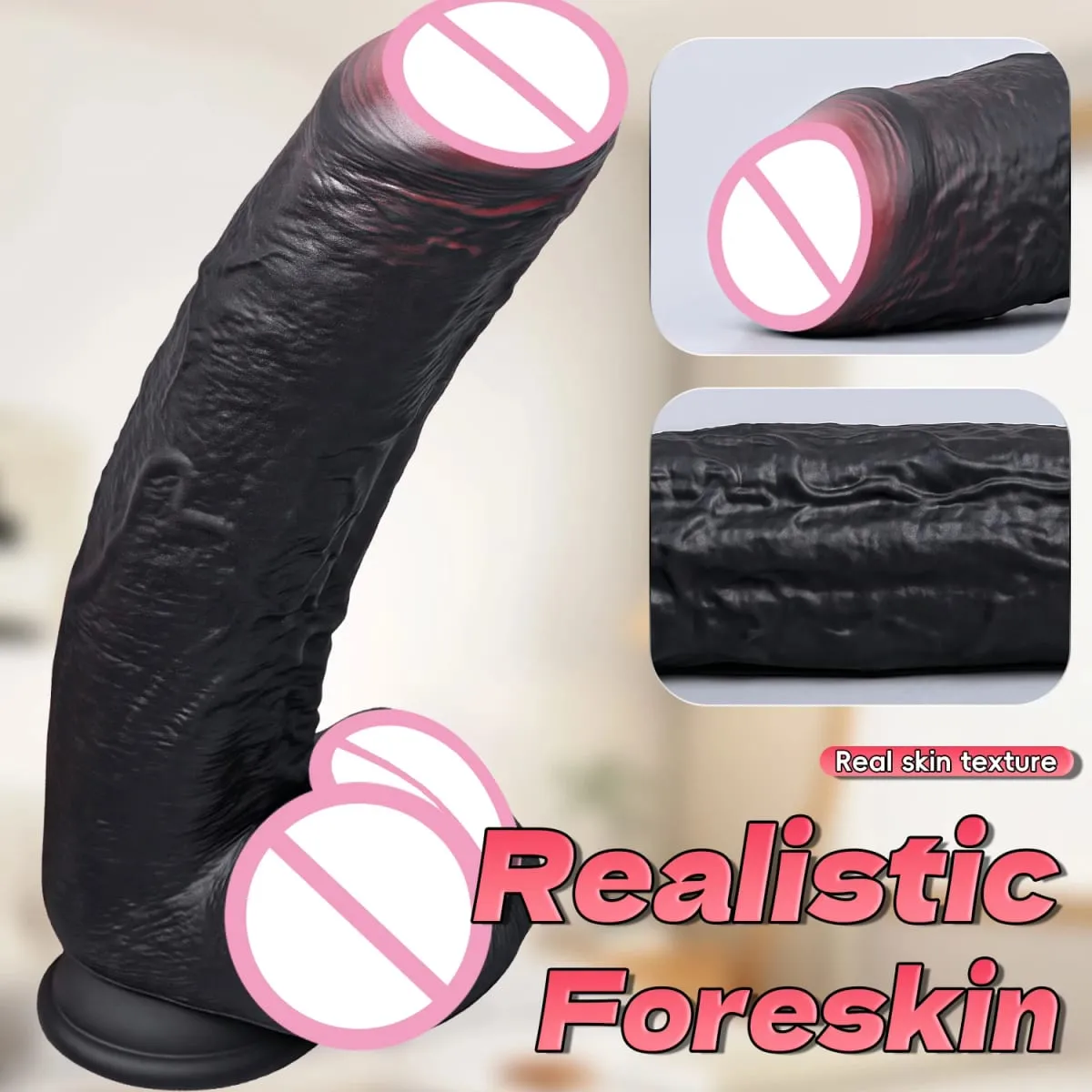 Spuer Bigger Realistic Dildos Silicone Layer Penis with Suction Cup Adult Sexy Toys for Woman Men Vagina Anal Massage Stimulator — image 5