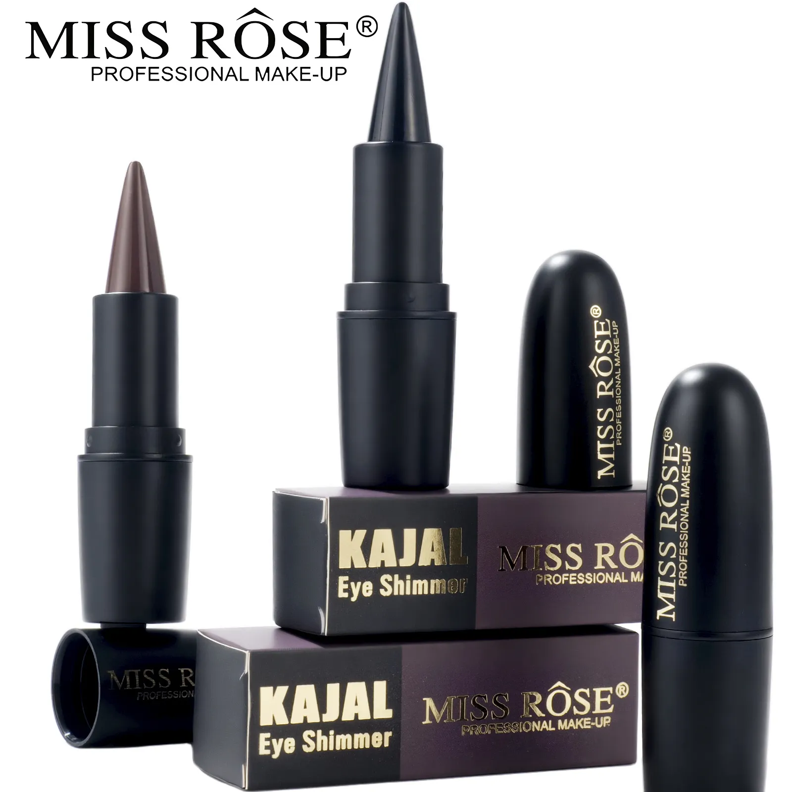 3 Colors Pointed Eyeliner Gel Pen Waterproof Rich Pigment Single Shade Smudge-proof Long Lasting Eye Makeup Liner Pen — image 1