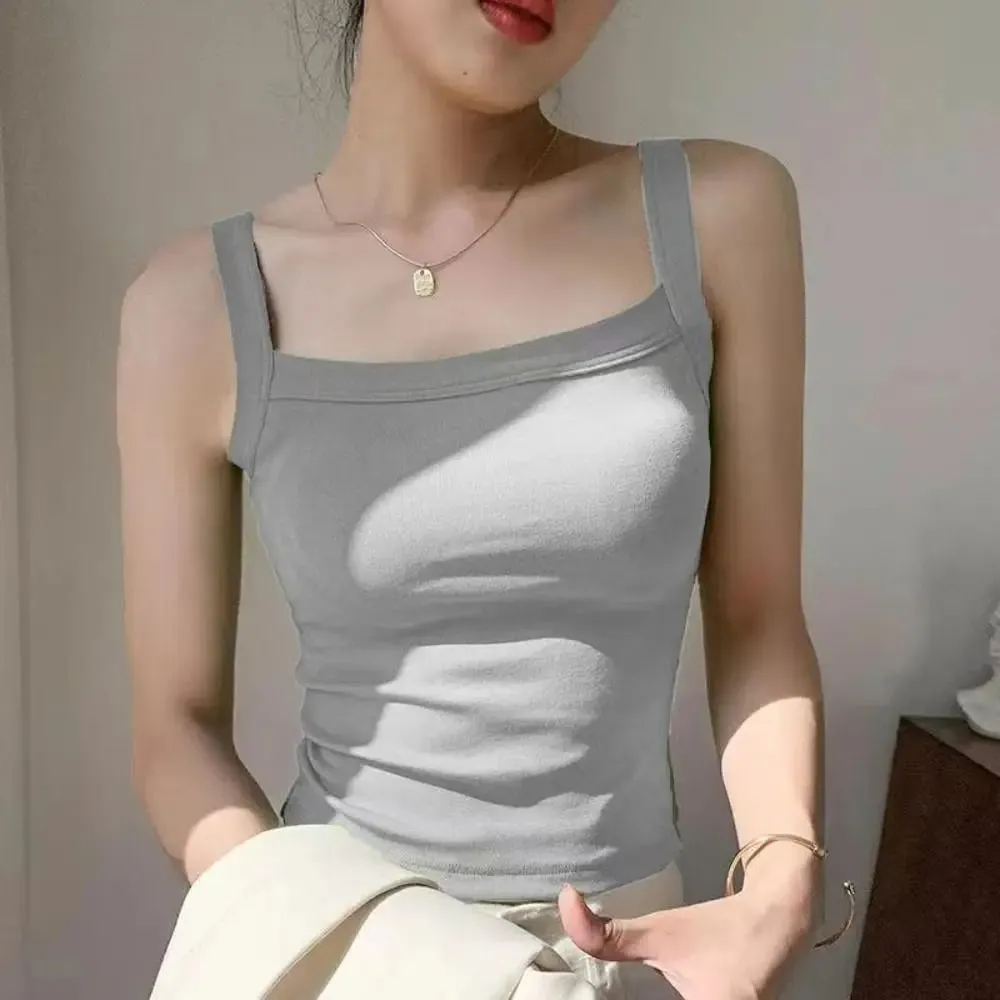 Casual Sleeveless Summer Tank Tops Slim Underwear Cami Top Shirt Camisoles Vest Corset Sports Activities — image 7
