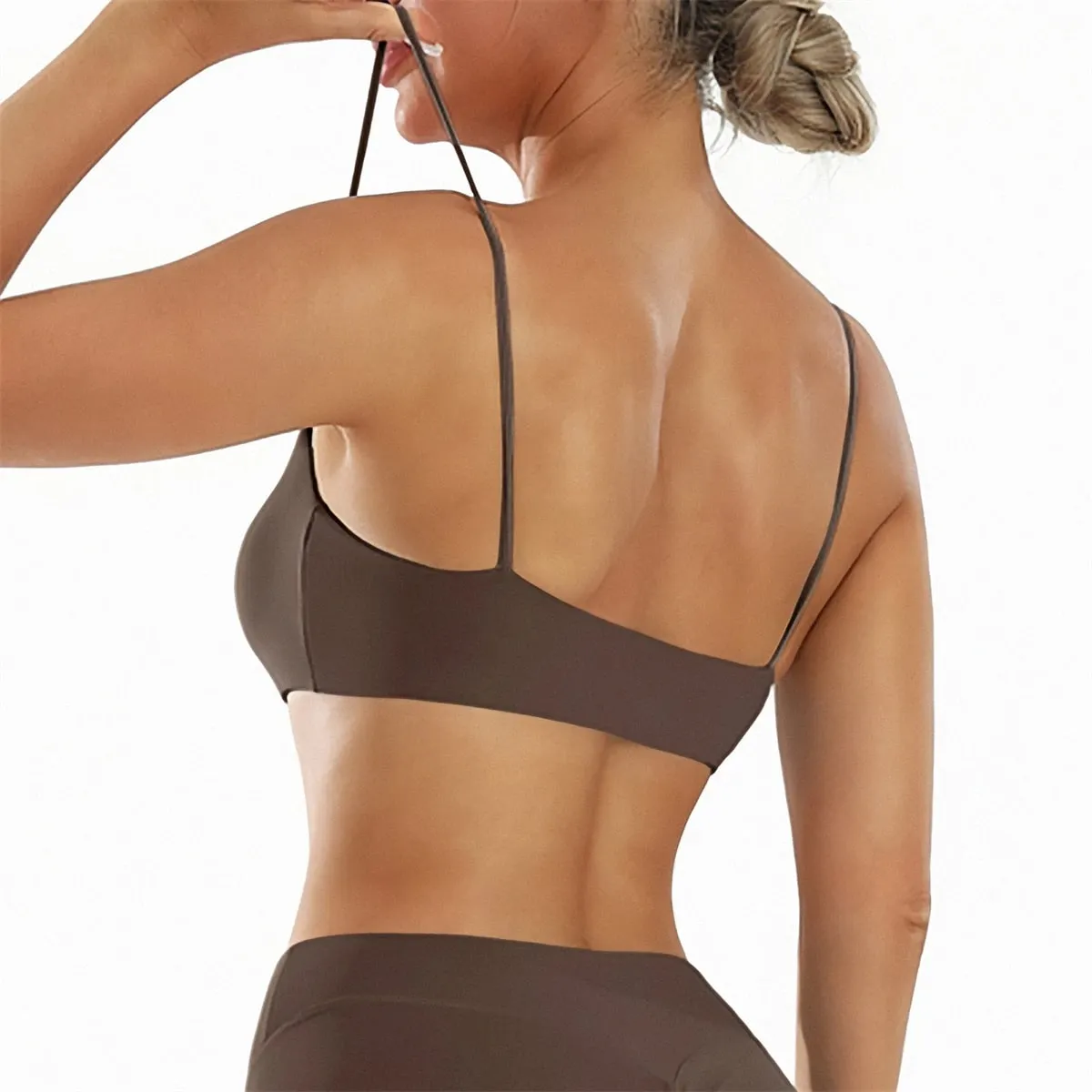 Sport Bra Women Sexy Strap Gym Bras Breathable Fitness Crop Top Yoga Underwear Padded Workout Push Up Tank Tops — image 5