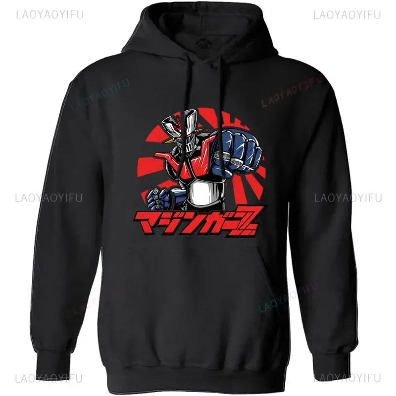 Japanese Mazinger Z Shirt Mens Cool Wear Fashion Hoodies Tops Cartoon Men Clothing Graphic Hoodied Anime Clothes Long Sleeve — image 15
