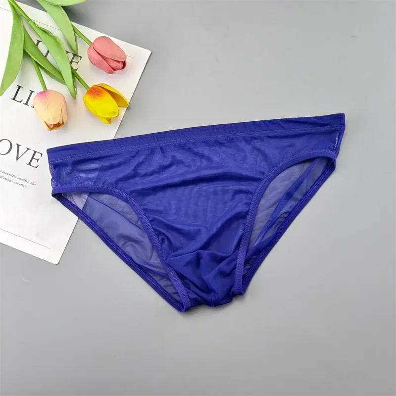 Plus Size Transparent Underwear See Through Sexy Briefs for Men with Pouch Nylon Hombre Slips Breathable Male Panties XL-4XL — image 23