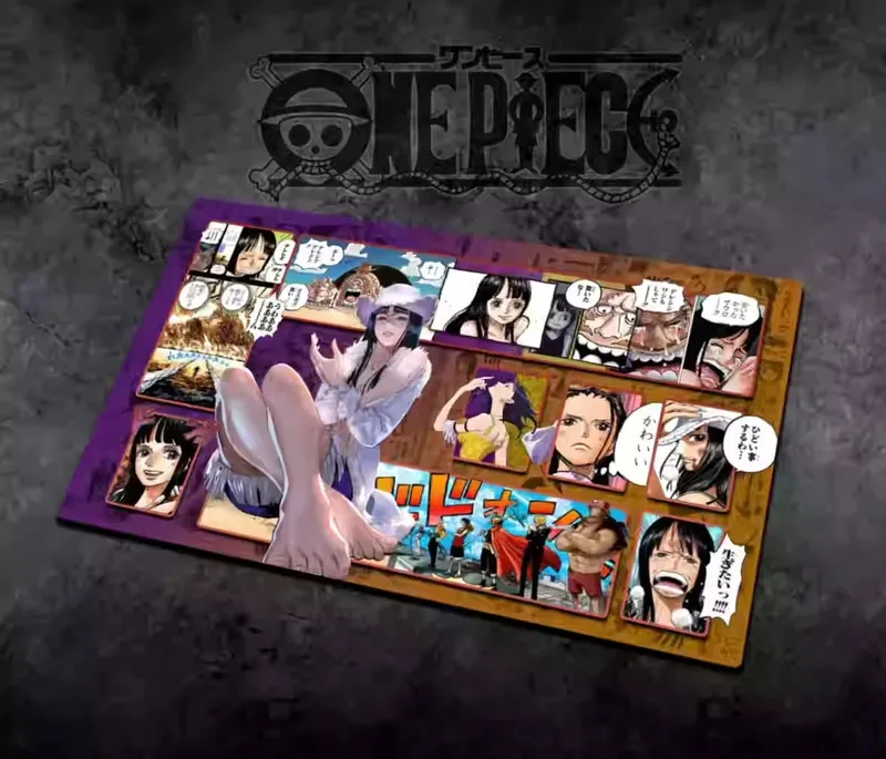 60*35cm Anime One Piece OPCG GAME Card Siri Komik PlayMat Empat Maharaja Baharu Mengajar Shankusu Buggy Luffy Mainan Koleksi Helikopter — image 15