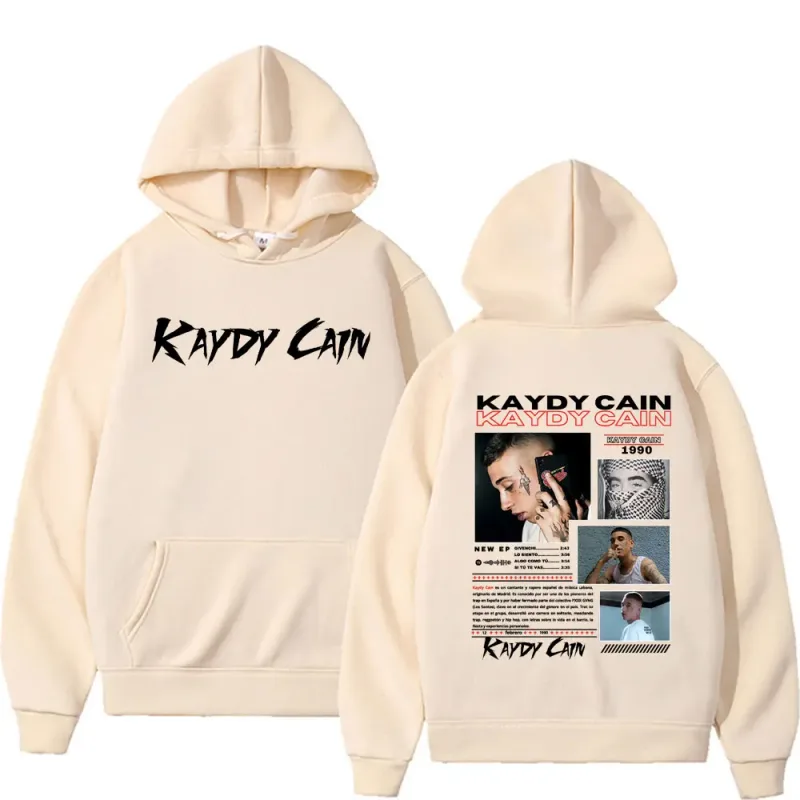 Rapper Kaydy Cain Album 2026 Graphic Hoodies Men Women Fashion Vintage High Street Oversized Loose Bodywarmer Hooded Sweatshirts — image 6