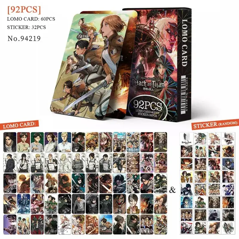 Anime Attack on Titan Lomo Card Pohlednice Hračka Haikyuu Lékárnické deníky Honkai Star Rail Collection Karty s nálepkami Dárek — image 23