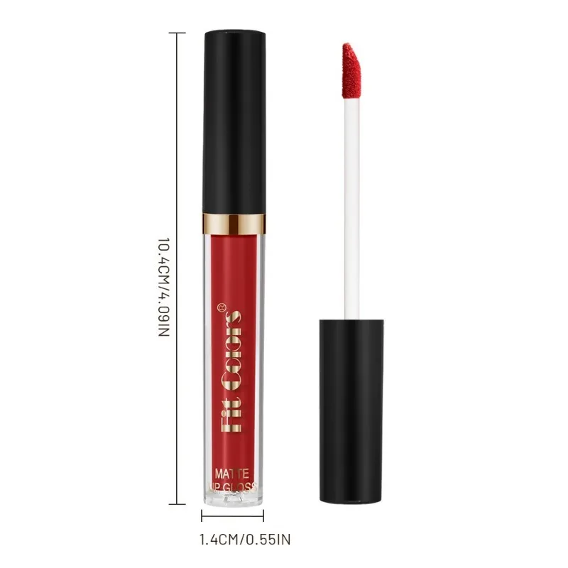Fit Colors Long-lasting Matte Lipstick Non Stick Moisturizing Lip Gloss Waterproof Makeup Lip Glaze Sexy Purple Red Lipsticks — image 6