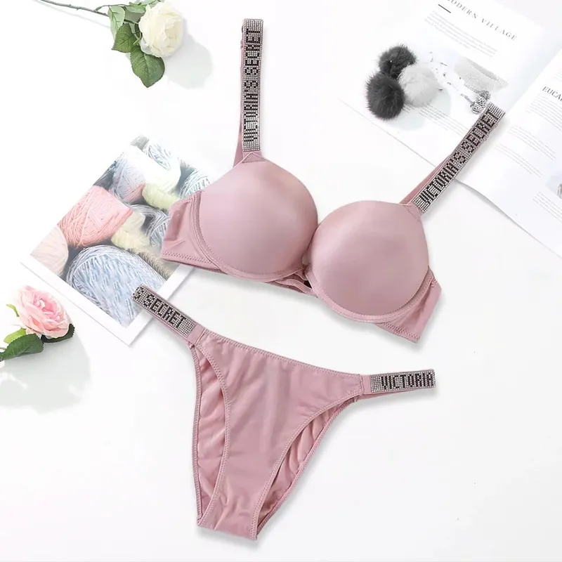 Victoria's Secret Women's Fashion Lingerie Set Sexy Breathable Soft Versatile Shapewear Sexy Lingerie Bra and Panty Set Push Up — image 4