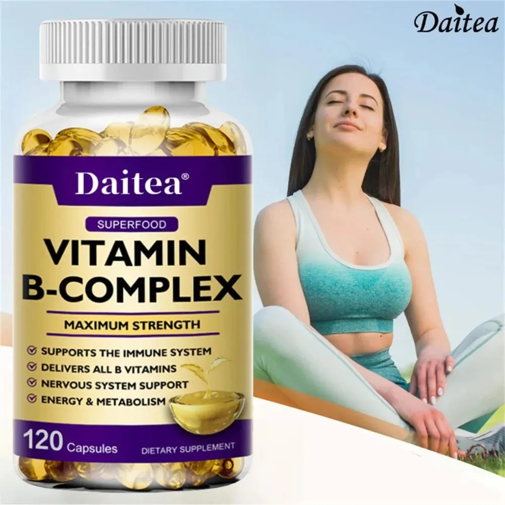 Vitamin B Complex - Immune Support Supplement Promotes Brain Health and Nervous System Boosts Energy and Improves Alertness — image 1