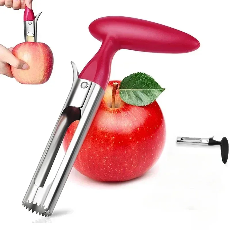 Utensile per rimuovere il torsolo di mele in acciaio inossidabile di alta qualità, per mele, pere, taglierina per frutta, seminatrice, coltello per affettare, utensili da cucina per verdure — image 2