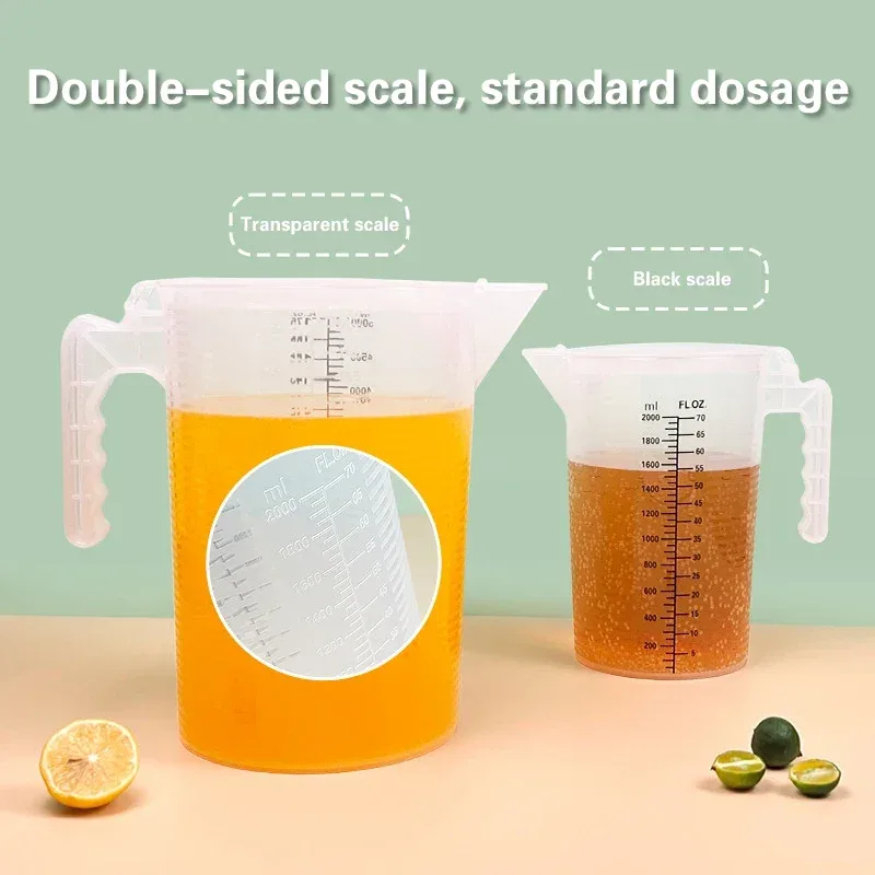 100-5000ml Thickened Plastic Measuring Cup with Scale Food Grade Measuring Cup Experimental Measuring Cup Beaker Plastic Cup