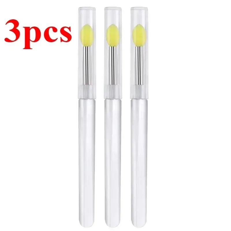 3/5/10PCS Portable Silicone Lip Brush With Cover Soft Multifunctional Lip Balm Applicator Lipstick Lipgloss Makeup Brushes — image 19