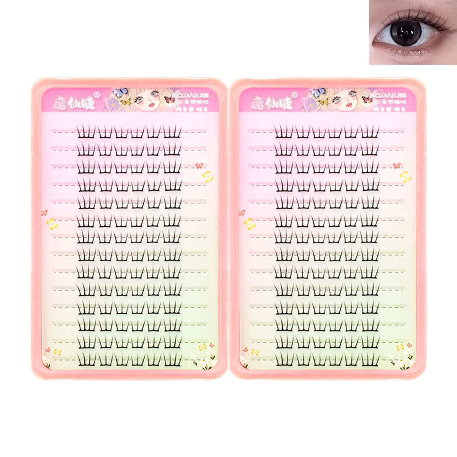 Ultra Thin Fairy False Eyelash Curling 10-13mm Korean Style Glue-free Lashes Extension For Kpop Idols Eye Makeup Large Capacity — image 6