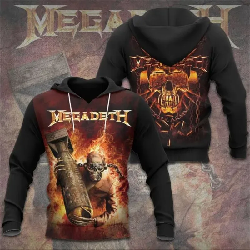 Rock Band Megadeth 3D Print Hoodies Men Women Fashion Retro Y2K Graphic Hoodie Sweatshirt Mens Clothing Men Tracksuit Gift Fan — image 9