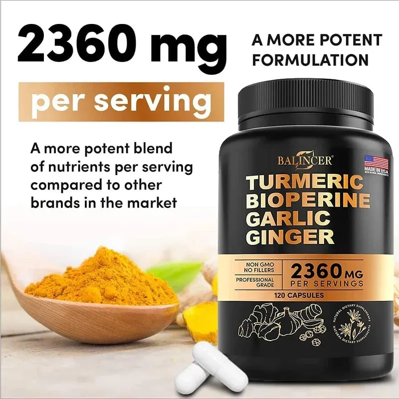 Turmeric Curcumin with Black Pepper for Optimal Absorption Best Vegan Joint Support Supplement — image 1