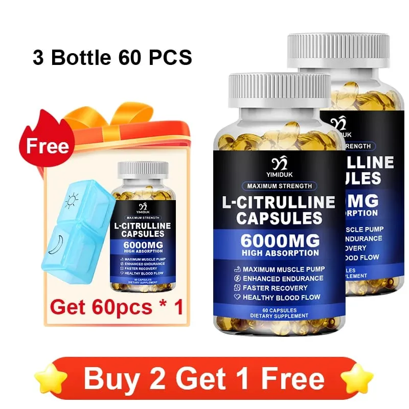 Premium L-Citrulline Capsules with High-potency Citrulline Gelatin Support Vessel Health Boost Workout Hasten Muscle Repair — image 9
