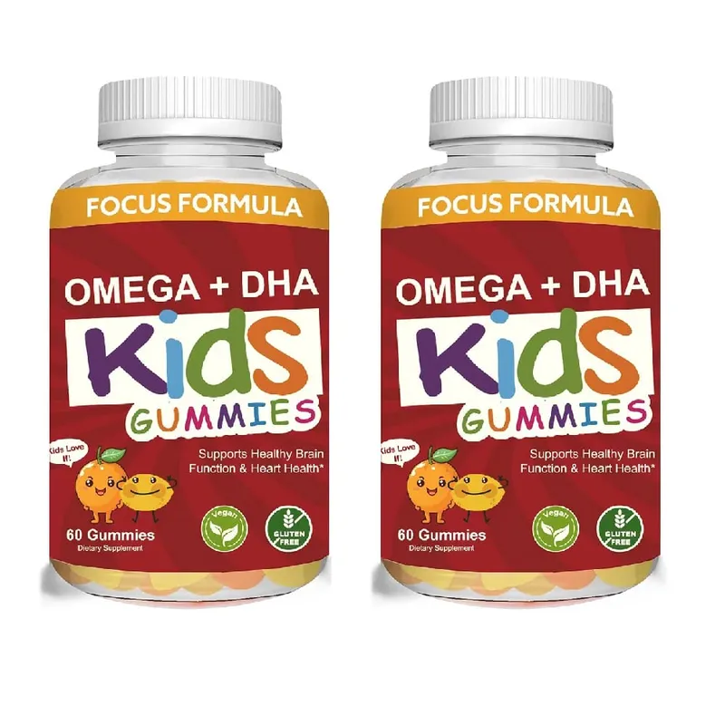 + DHA Gummies for Kids with Omega 3 6 9 + DHA Vitamin C - Healthy Brain Function Vision & Heart Health Vegetarian — image 8