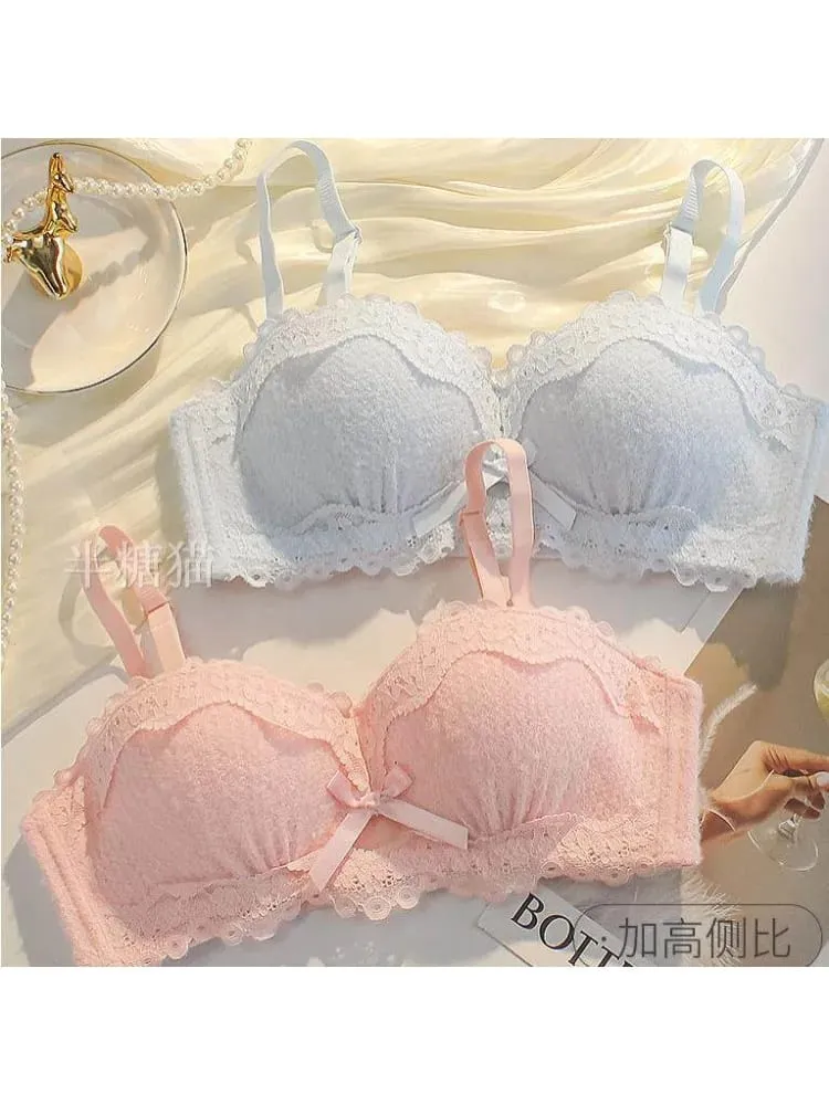 Women Strapless Wireless Bra Anti-Slip Half Cup Small Bust Compression Enhancer Anti-Sag Soft Sexy Lingerie Underwear Set — image 4
