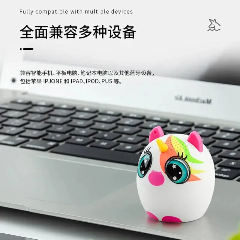 Unicorn Portable Bluetooth Speakers Hands-free Calls Small Speakers Heavy Bass Wireless Bluetooth Stereo Phone Speaker Audience