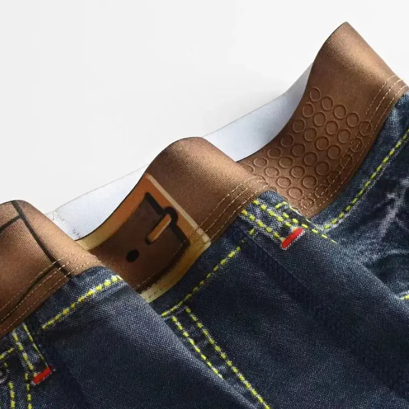 1PC Men's Briefs Boxer Briefs Cotton 3D Denim-Printed Boxer Briefs Fashionable and Sexy — image 5
