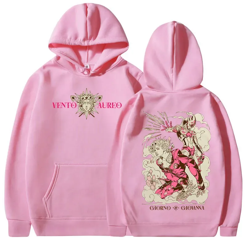 Anime Jojo Bizarre Adventure Hoodies Giorno Giovanna Manga Graphic Sweatshirts Men Women Clothing Long Sleeves Fleece Pullovers — image 6