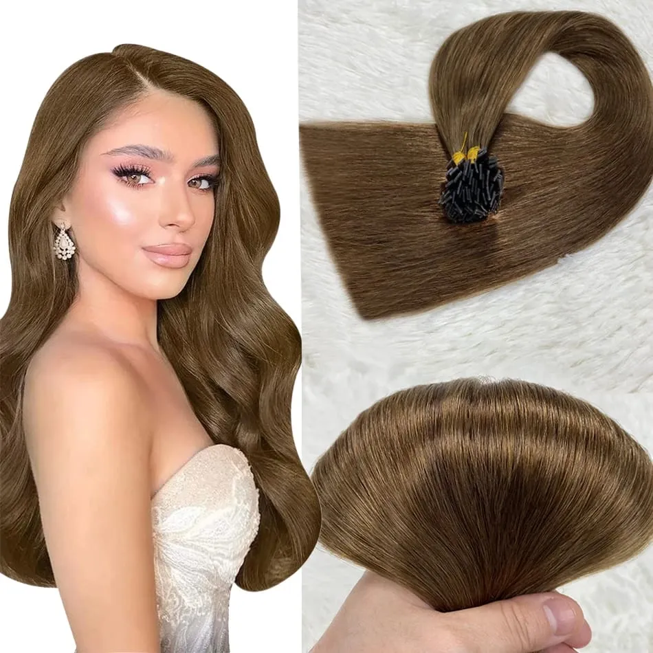 Remy Hair 30 Inch Real Remy Flat Tip Human Hair Extension Silky Straight Dark Brown Pre Bonded Keratin Fusion Hair 50 Strands — image 16
