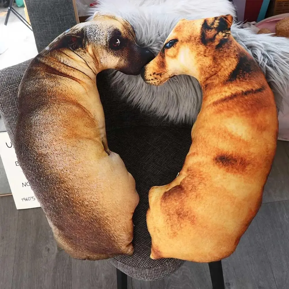 Cute 3D Lifelike Animal Throw Pillow Soft Creative Dog Pillow Cushion Office — image 3