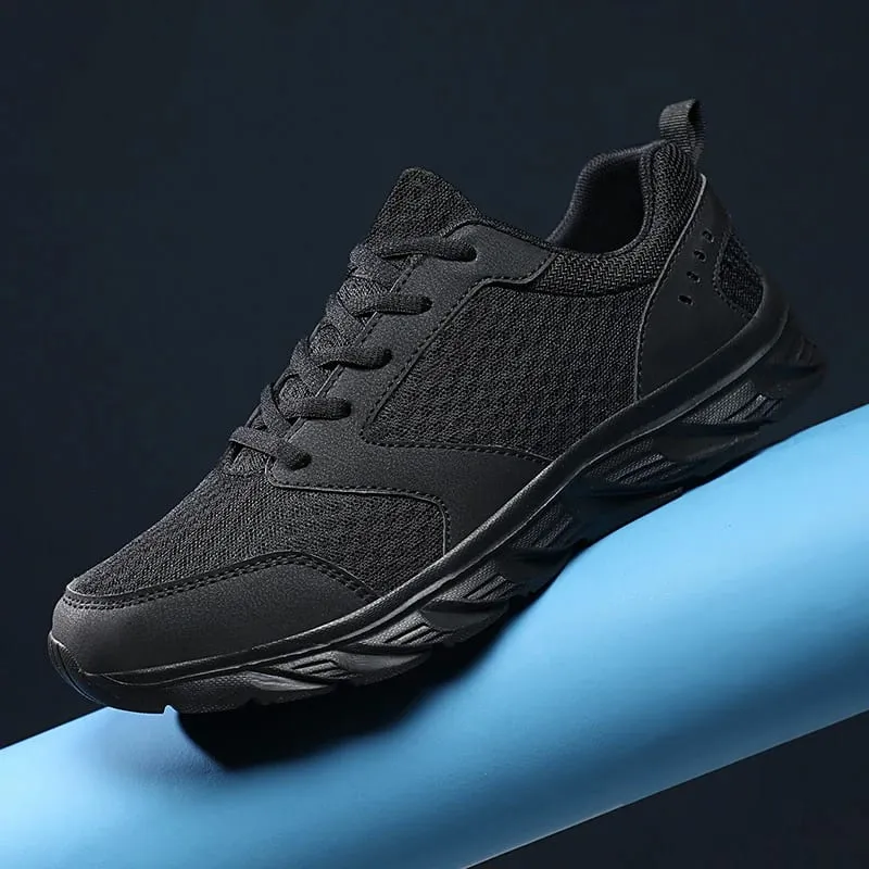 Men's Casual Sports Shoes Men's Shoes Black Mesh Breathable Running Shoes Men's Soft Bottom Light Flat Bottom Work Shoes — image 5