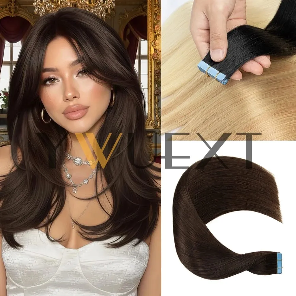 Tape In Human Hair Extensions 10Pcs/30g Per Pack Remy Real Human Hair Straight Natural Black Brown Blonde Multi‑Colors Seamless Skin Weft Tape Hair Extensions For Women — image 2