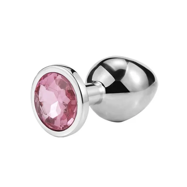 Anal Plug 3 Sizes Stainless Beginner Crystal Butt Plug Anus Masturbation Stimulator Dildos Adult Portable Sex Toys For Man Women