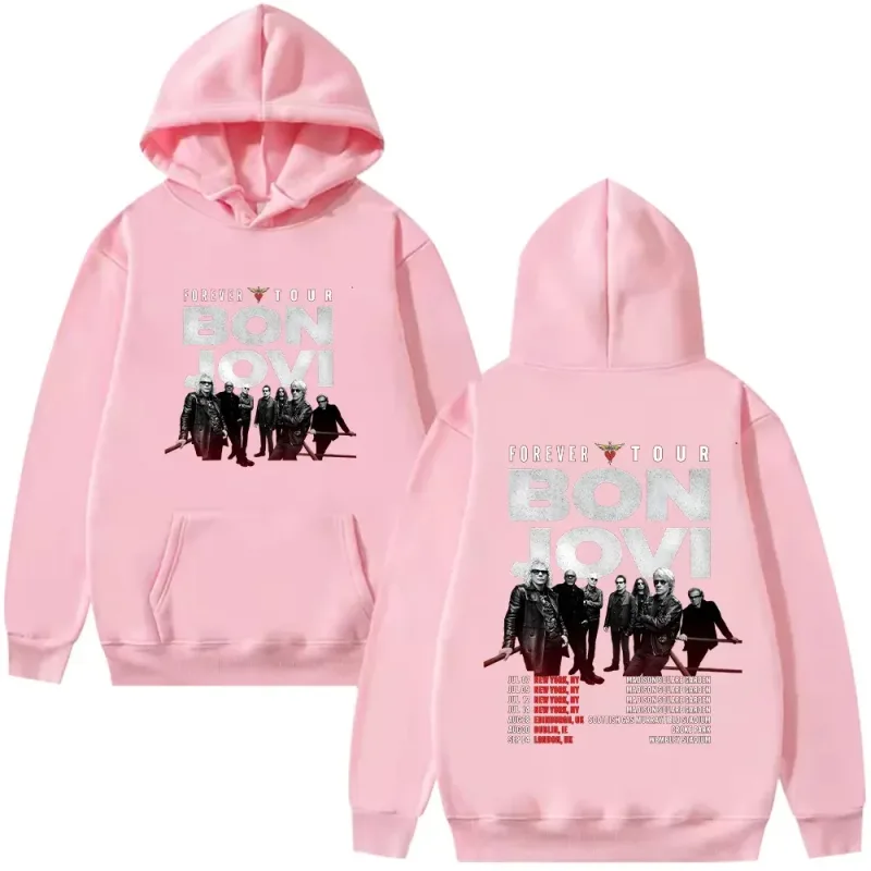 Bon Jovi Band Hoodies Bon Jovi Forever Tour Graphic Hoody Men Women Oversized Y2k Pullovers Fleece Warm Female Male Hoody Coats — image 20