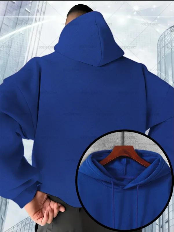 Fashion Men's Heavy-duty Cotton Hoodies Women Fleece Sweatshirt Pullover Casual Unisex Autumn Winter Long Short Sleeve Oversize — image 13