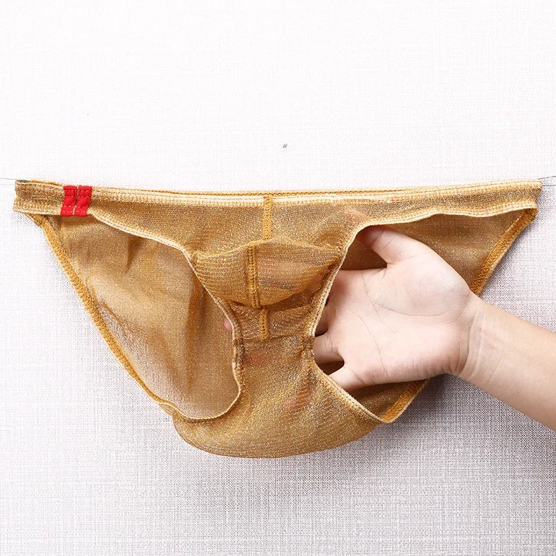 Sous-vêtements pour hommes, slips Ultra fins, taille basse, culotte respirante en maille — image 24