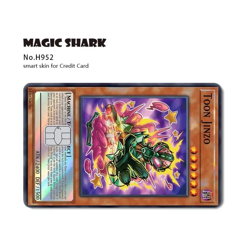 Magic Shark Yo-gi-oh Blue Eyes Dragon Game Shinny Holographic Laser Debit Credit Card Sticker Film Skin Front Cover — image 18