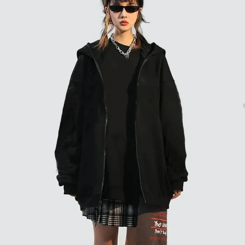 2025 New Fashion Zipper Hoodies Women/Men Fashion Long Sleeve Hooded Sweatshirt Casual Autumn Winter Sportwear Solid Clothes — image 4