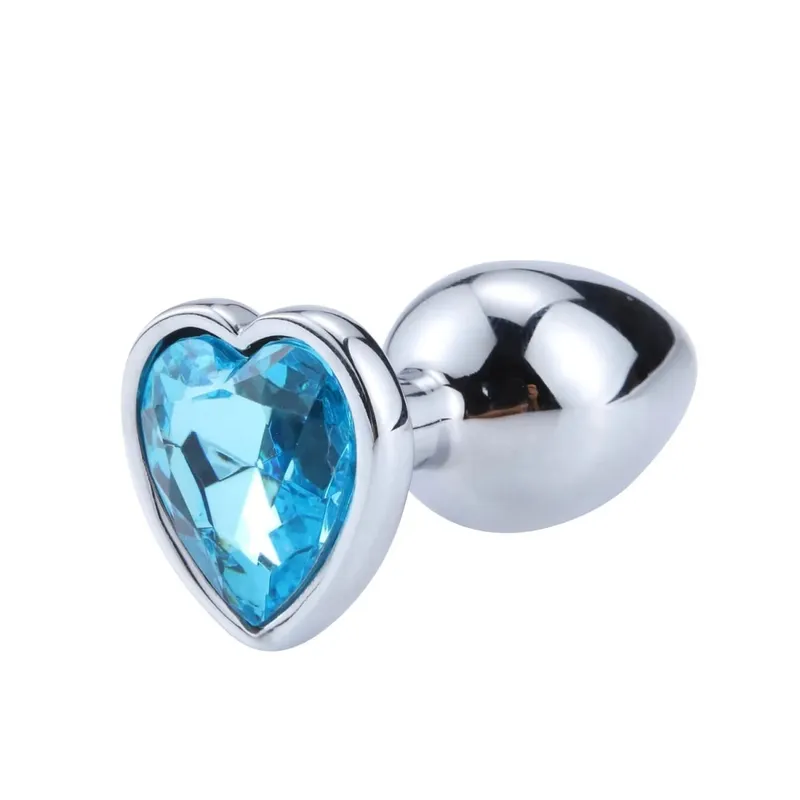 S/M/L Anal Plug Heart Shape Crystal Metal Anal Beads Butt Plug Prostate Massager Adult Gay Products Sex Toy Shop for Female Male — image 13