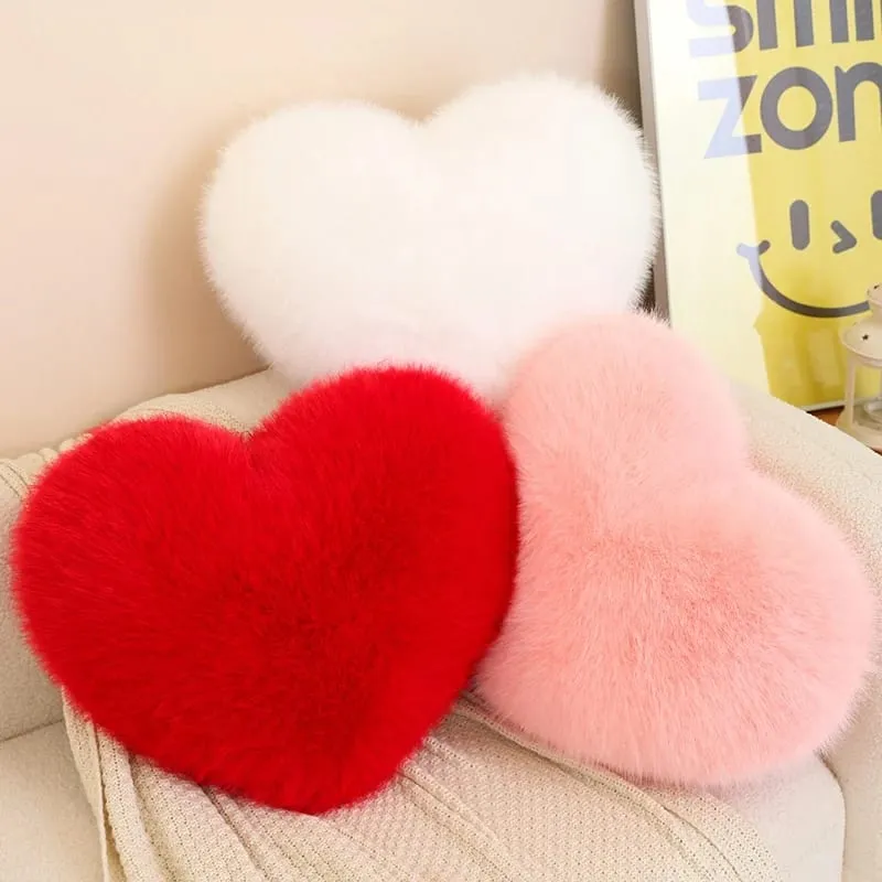 Love Heart Soft Throw Pillow Valentine's Day Plush Cushion For Home Sofa Wedding Stuffed Plushies Pillow Romantic Gifts For Girl — image 2