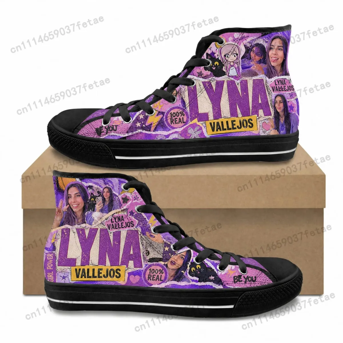 Lyna Vallejos High Top High Quality Sneakers Teenager Canvas Sneaker Mens Womens Ghana Hiking Casual Custom Shoes