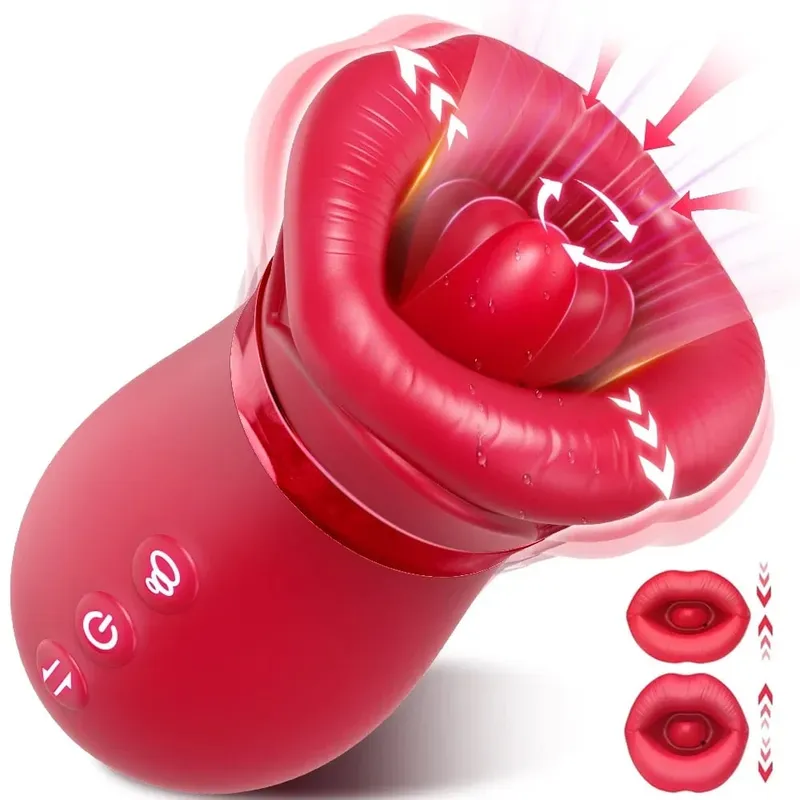 Tongue Wiggle Vibrator for Women Vacuum Sucking Clitoris Stimulator Female Masturbator Nipples Clit Sucker Sex Toy for Women