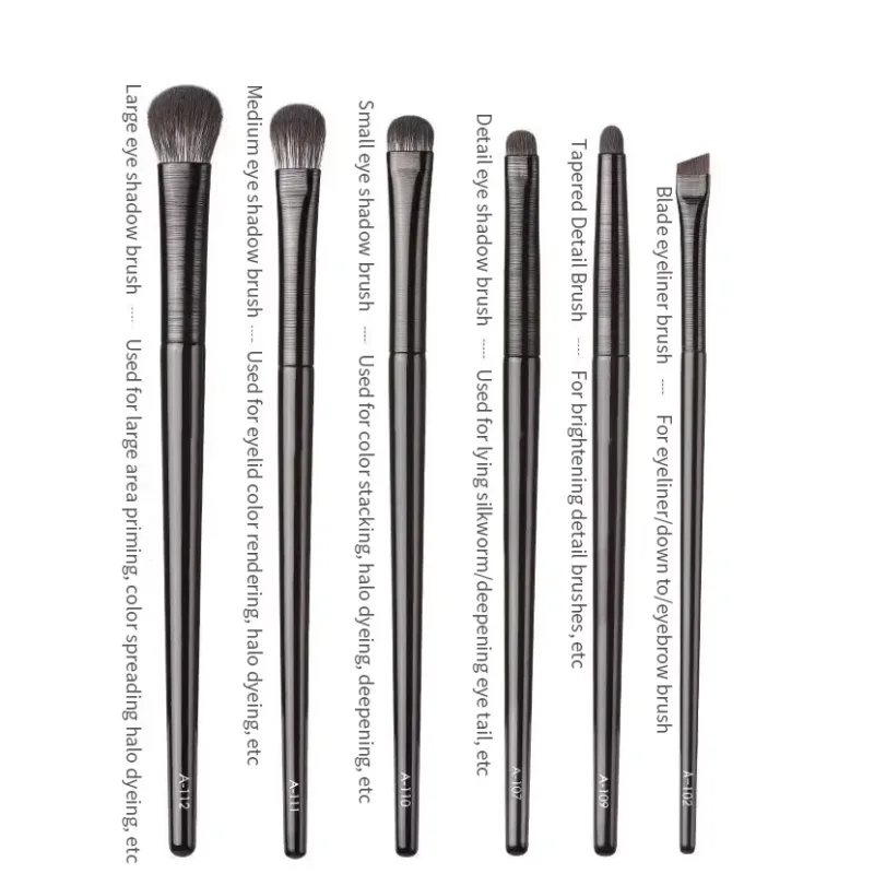1/3pcs Professional Classic Natural Eye Makeup Brushes Set Eyeshadow Eyebrow Blending Smokey Black Beauty Make up Brushes