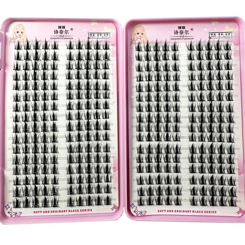 32 linhas de olho de raposa manga cluster cílios de olho de gato cílios individuais olhar natural diy extensão de cílios volume lash clusters