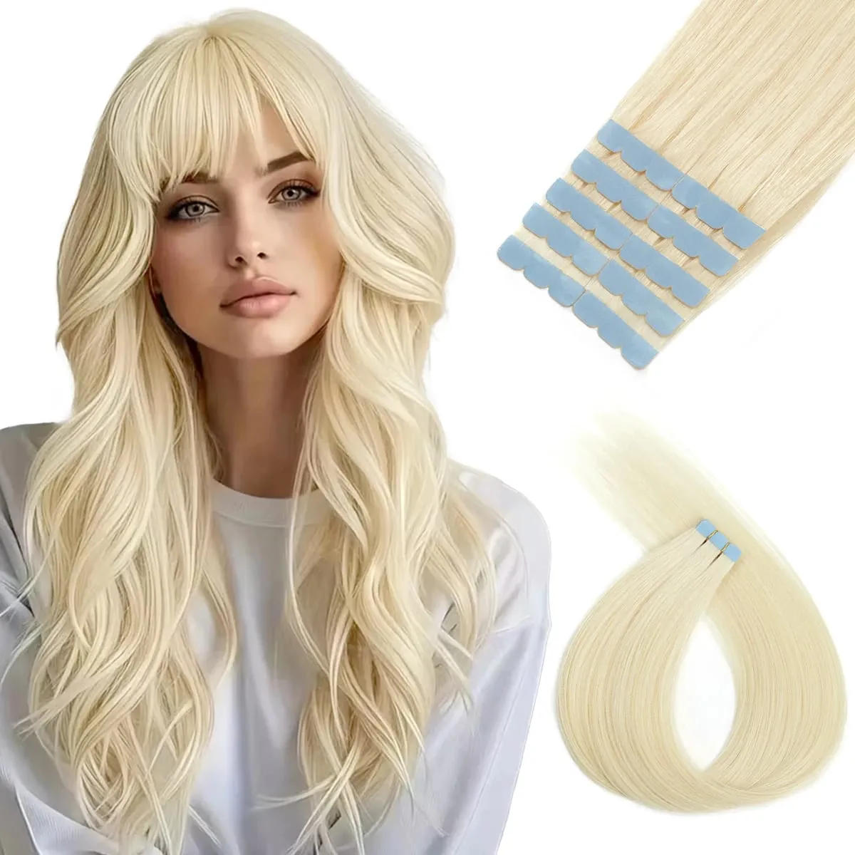 Mini Tape in Human Hair Extensions Natural Straight Tape in Extentions 3x0.8cm Invisible Tape 10pcs/pack For Side Hair