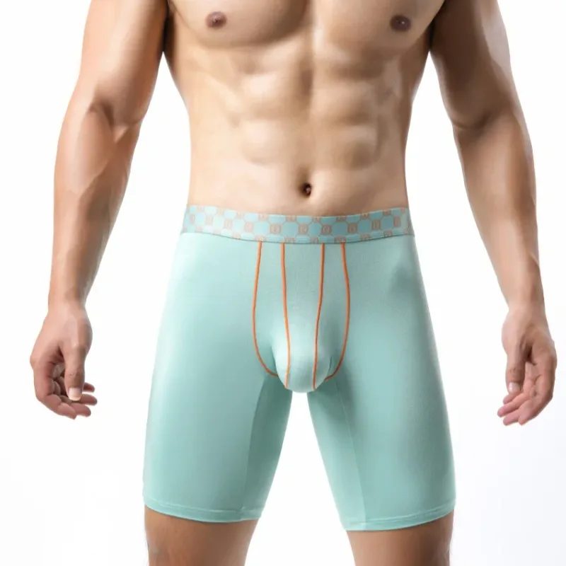Bamboo Fiber Boxer Shorts Mens Underwear Cueca U Convex Pouch Panites Man Extended Long Underpant Male Plus Size Boxers M-XXL — image 7