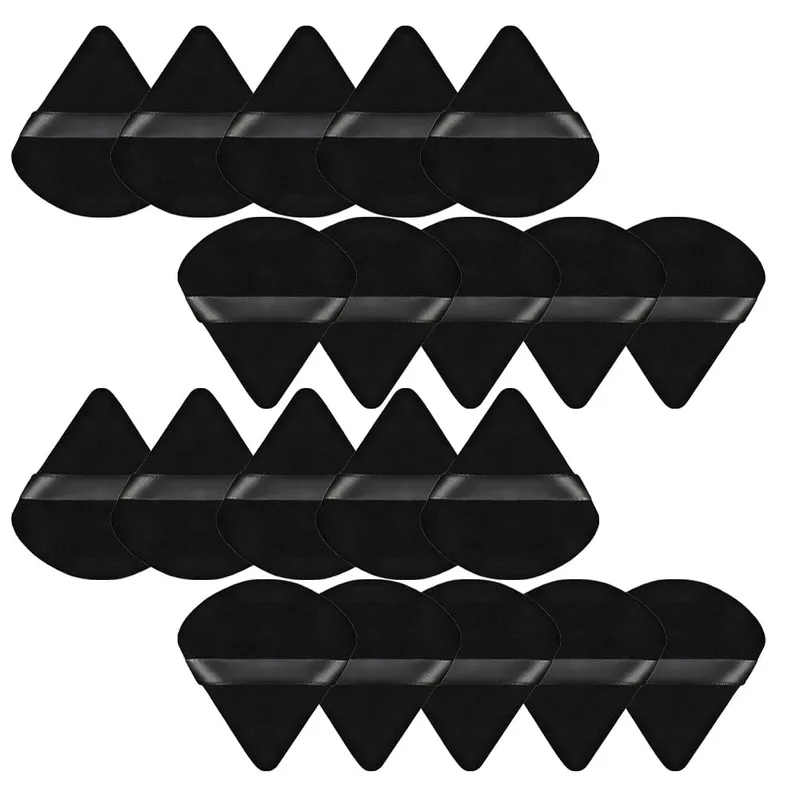 2/5/10Pc Black Triangle Powder Puff Facial Makeup Sponge Soft Velvet Cosmetics Puff Mixer Beauty Foundation Soft Skin-Friendly