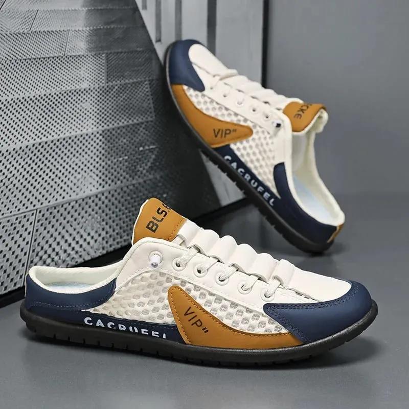 Fesyen Lelaki Selipar Separuh tapak kaki lembut Lelaki Musim Panas Kasut Kasual Bawah Bergaya Sneakers Tapak Lembut Zapatos De Hombre Plus Saiz 48