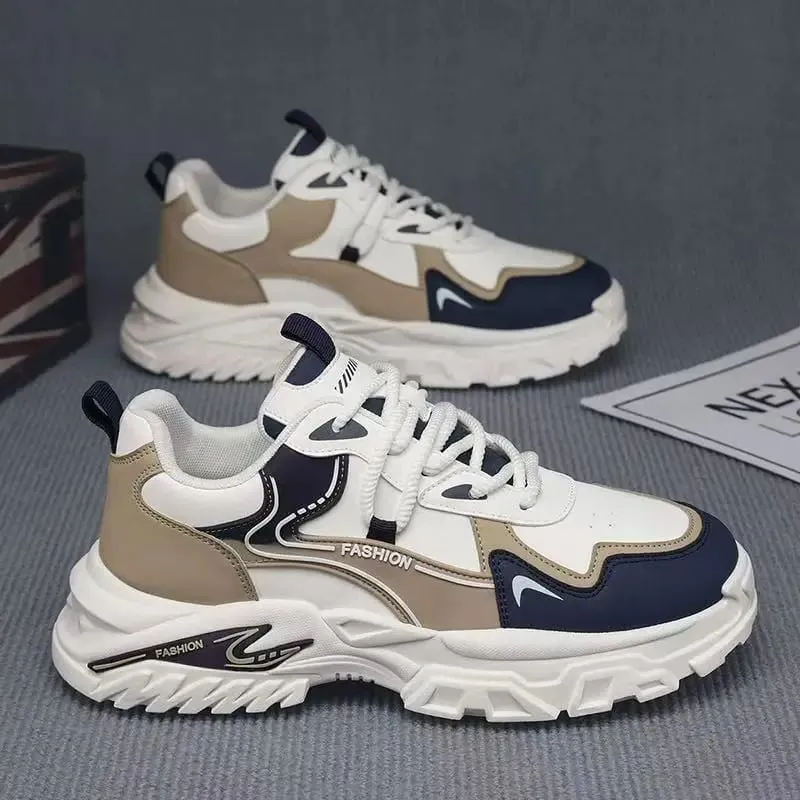 Men Sports Running Shoes Casual Breathable Mesh Outdoor Walking Sneakers Black White Blue Lightweight Shock Absorption Free — image 4